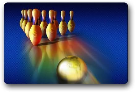 New Hot Wind Bowling Bowl Doormat Outdoors/Indoor Machine Washable Home Floor Mats Rugs 23.6 x 15.7 Inches