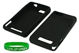 Black Silicone Skin Case for Motorola Droid X MB810 phone, Verizon Wireless