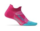 Feetures! Elite Ultra Light No Show Tab Sock (Pink/Aqua)-Large