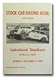 1949 Lakeland Stadium Stock Car Racing Poster Print