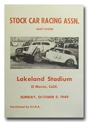 1949 Lakeland Stadium Stock Car Racing Poster Print