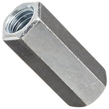 Carbon Steel Coupling Nut, UNC 2B Threads, 1/2"-13 Thread Size, Pack Of 30
