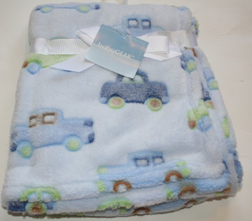 Cutie Pie Baby Blanket: Green and Blue Cars