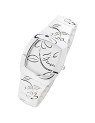 Rougois Ladies Bloom Series White Ceramic Watch RC2377WB