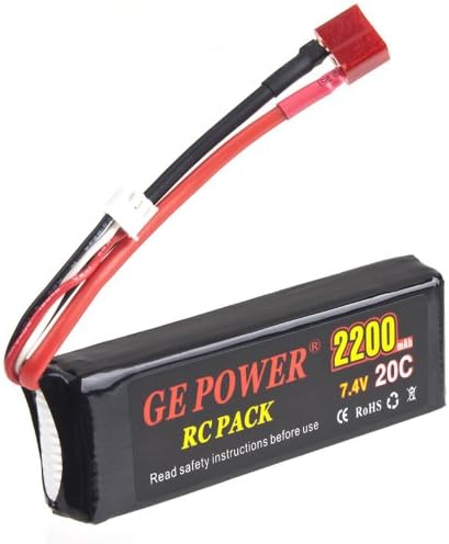GE Power 7.4V 2200mAh 20C 2s LiPo Battery Pack with Dean Plug For RC Model Car Helicopter
