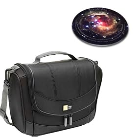 Deluxe External HD (Hard Drive) Storage & Travel Case - for Compact Medium Size HardDrive - w/ Internal Divider, Adjustable Shoulder Strap & Carrying Handle ** Includes Custom Design Mouse Pad **