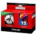 No 14/NO 15 Black/color Return Program Print Cartridges