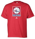 NBA adidas Philadelphia 76ers Red Primary Logo T-shirt (Large)