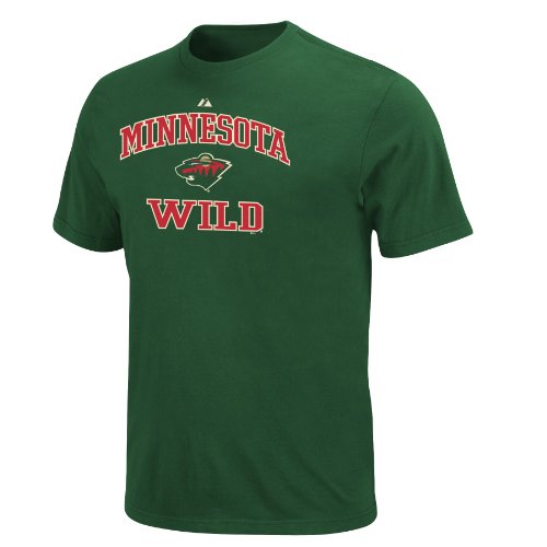 NHL Minnesota Wild Wild Heart And Soul II Adult Short-Sleeved Basic Tee,Dark Green,XX-Large