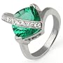 goldmaid Damenring 925 Silber, Smaragdgr�n Fa R2605