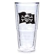 Tervis Tumbler Pirate Flag with Swords 24-Ounce Double Wall Insulated Tumbler, Set of 2