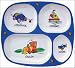 Divided Tray Baby Cie Transportation: Les Transports BLUE Melamine Colorful melamine dinnerware with wording