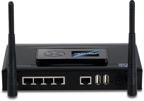 TRENDnet GREENnet 300 Mbps Concurrent Dual Band Wireless N Gigabit Router TEW-673GRU (Black)