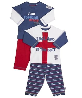 Unisex England Football Pyjama 2-Pack 6-9months