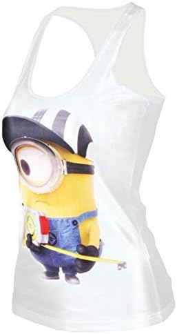Ensasa Women's Fashion Minions Print Camisole Halter Top Sleeveless T-shirt