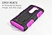 LG Sunset Case, Starshop Full Protection Dual Layers Hybird Case with Kickstand and Locking Belt Swivel Clip with Premium Screen Protector Pink