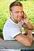 Wallmonkeys Peel and Stick Wall Decals - Young Man Speaks on Phone - Removable Graphic