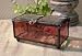 Burgundy Art Glass Keepsake Jewelry Box