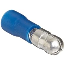 Morris Products 12046 Bullet Disconnect, Vinyl Insulated, Blue, 16-14 Wire Size 0.197"   (Pack of 100)