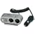 Connectland - Doubleur allume-cigare 12V/24V + USB + Lampe