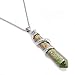 JEWELRIESHOP Hexagonal Pile Crystal Snake Gothic Design Power Healing Chakra Unisex Pendant Necklace