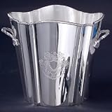 EMBOSSED SILVER PLATED WINE COOLER