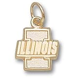 University of Illinois I Illinois 7/16 Pendant (Gold Plated)