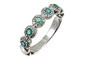 Bague - PR6629 DIA+EMERALD - Femme - Or blanc (9 carats) 2.48 Gr - Emeraude - Diamant 0.6 Cts - T 54