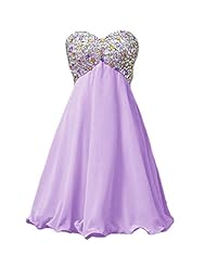 Sweetheart Beaded  Short Chiffon Evening Dress/Homecoming Dress/Bridesmaid Dress/Prom Dress/Wedding Party Dress  With Rhinestones