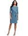 Donna Morgan Women's 3/4 Sleeve Side Tie Dress with Diagonal Seams