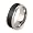 Ridged Edge Brushed & Polished Black Plated Tungsten Carbide Ring with Laser Design (9.0 mm) - Size 9.0