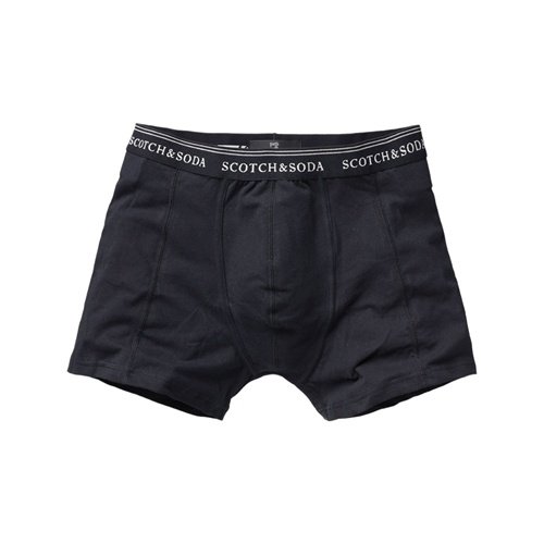 Scotch & Soda - Mens Black Jersey Boxer Shorts Black Large
