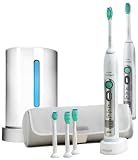 Philips HX6952/71 Sonicare FlexCare Electric Toothbrush with Soft Travel Case, Toothbrush Heads, Travel Charger and UV Sanitiser - Twin Pack