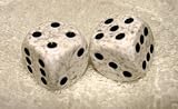 Ivory Speckled Dice Pair