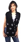 Beautiful Hand Stitched Super Soft Flowers Scarf / Muffler Black (50x8) - 4 more colors