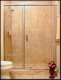 Basco Infinity Shower Door BASCO-1412-1713, Clear Glass, Silver