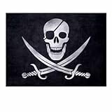 Pirate Skull and Swords Flag Large Wall Cling