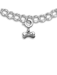 Sterling Silver Dog Bone Charm for Charm Bracelet by the Magic Zoo