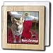 Sandy Mertens Christmas Dog Designs - Christmas German Shepherd - Tile Napkin Holders