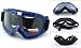 Cloud 9 -Unisex Safety Goggles Multi Purpose Goggles Scratch-Resistant Anti-Fog Clear Lens Chemical Splash Goggle Motorcycle Goggles in Bengal Blue/Clear Lens