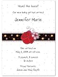 Ladybug Birth Announcements - Set of 20