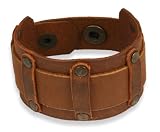 Steampunk Brown Leather Studded Gothic Bracelet