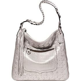 AUTHENTIC Coach Hamptons XL Silver Metallic Juliette Bag #11980 Large Hobo Handbag Tote Purse