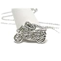 Motor Bike Motorcycle Crystal Necklace Fashion Jewelry