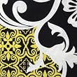 Trio Black White & Yellow Large Funky