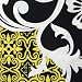 Trio Black White & Yellow Large Funky