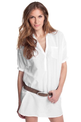 ESPRIT Damen Bluse, E21315, Gr. 40 (L), Wei&szlig; (white 100) Preisvergleich