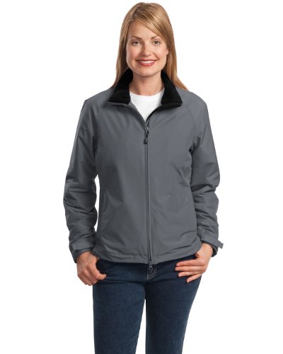 Port Authority Women's Extra Warmth Challenger Jacket, Steel Grey/True Black, XX-Large