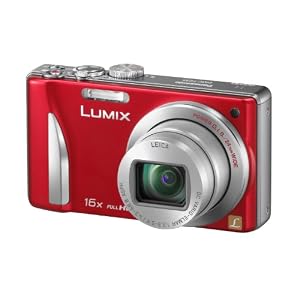 Panasonic DMC-TZ25EG-R Digitalkamera (12 Megapixel, 16-fach opt. Zoom, 7,6 cm (3 Zoll) Display, bildstabilisiert) rot