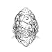 925 Sterling Silver 30 mm Cut-Out Long Floral Filigree Polish Finished Ring - Size 8
